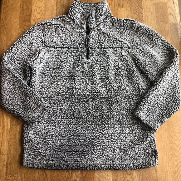 Boxercraft Gray Sherpa Pullover Quarter Zip Size Large - Picture 2 of 10